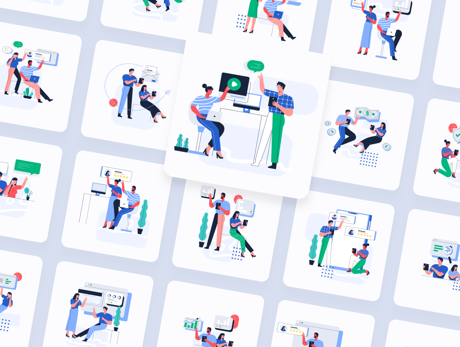 素材库下午茶:电子商务网站设计矢量插画集插图(3)