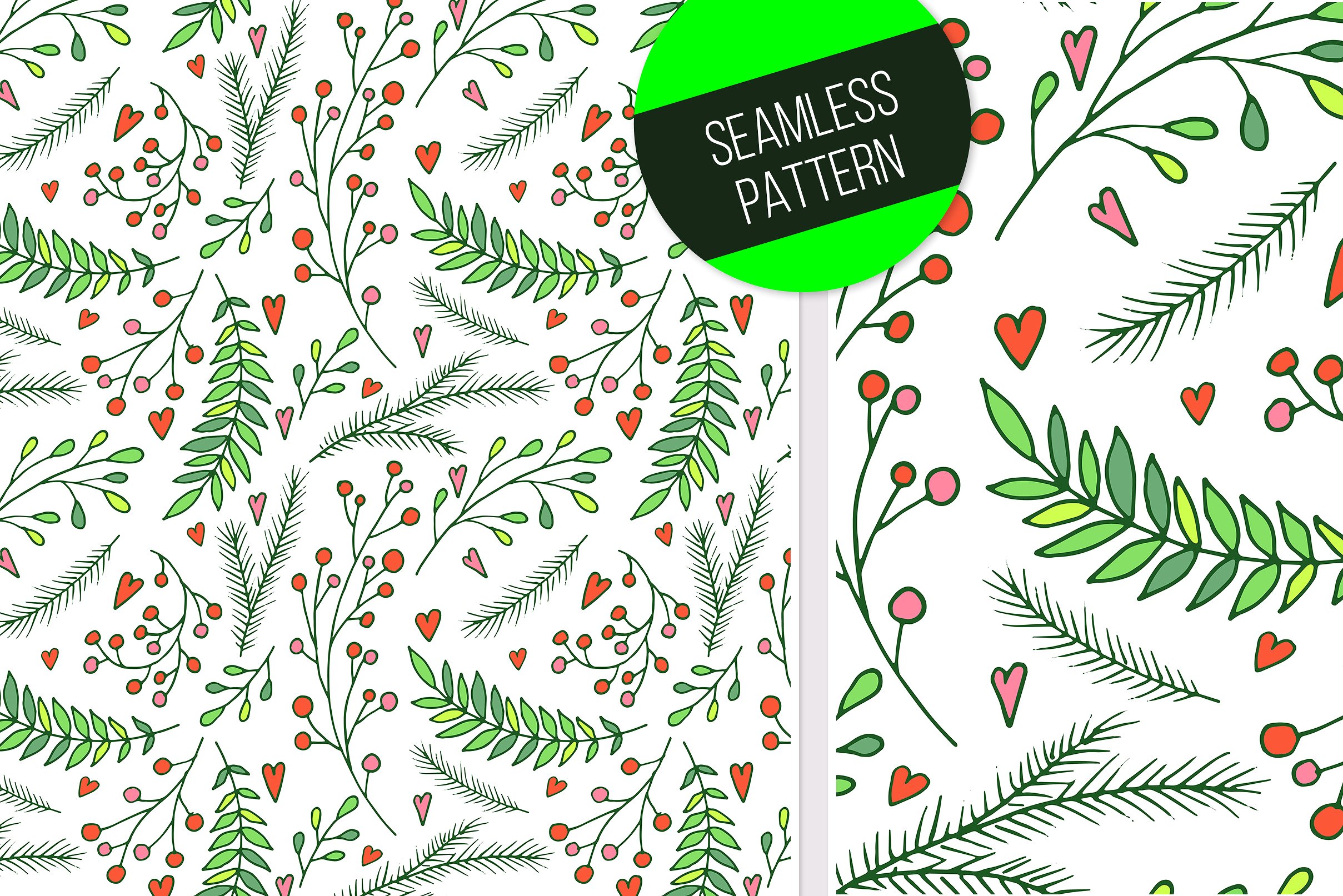 手绘清新矢量圣诞新年元素插图(5)