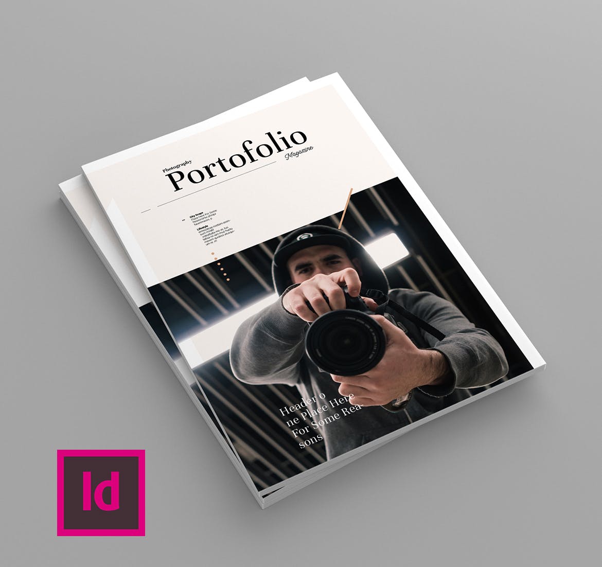 人物/旅游摄影作品集杂志设计INDD模板 Portofolio – Magazine Templates插图(1)