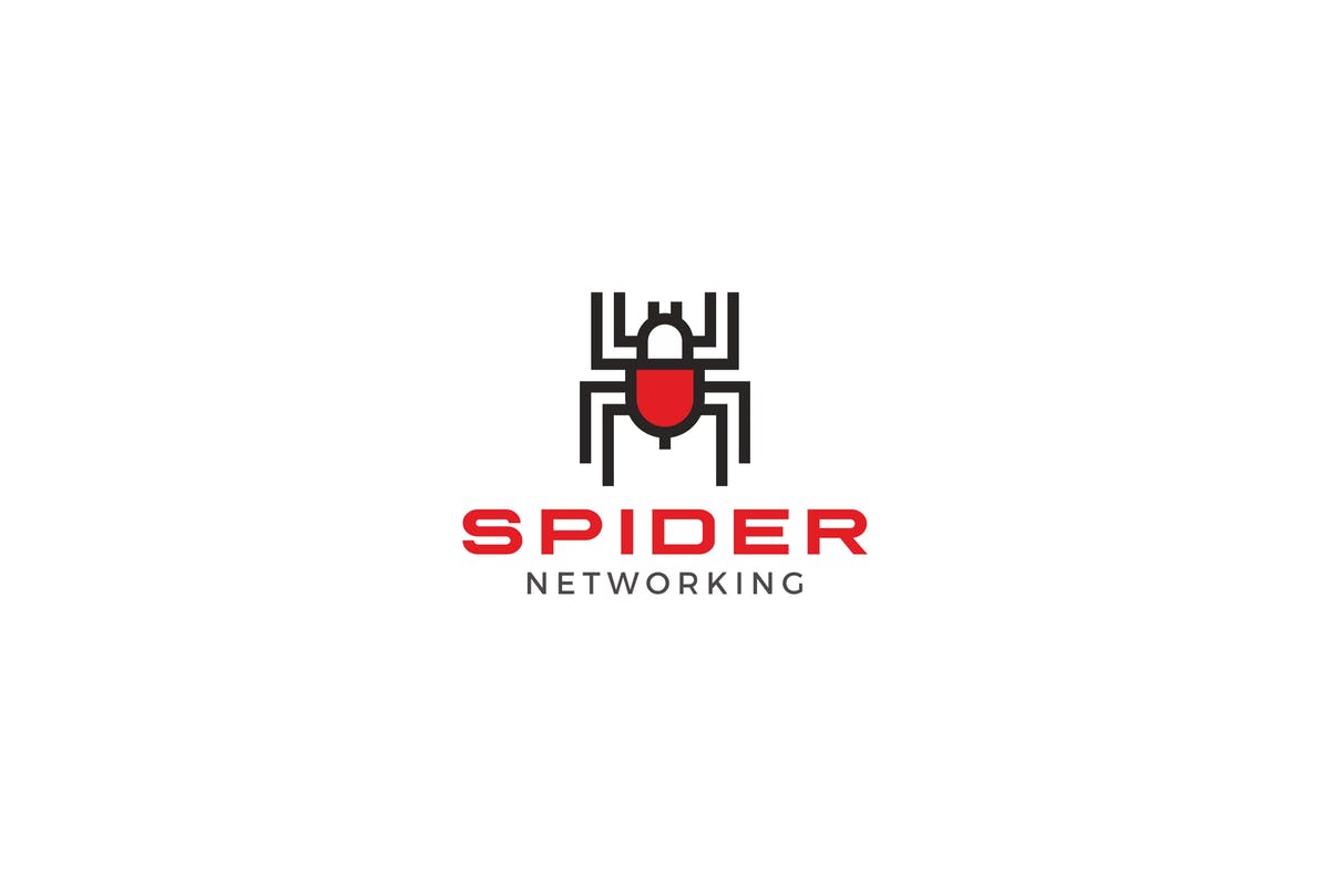 蜘蛛图形创意Logo设计模板 Spider Logo插图