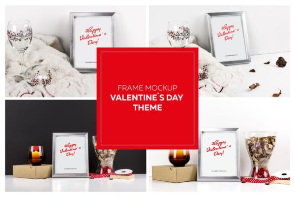 情人节主题画框相框样机模板 Frame Mockup – Valentin`s Day Theme