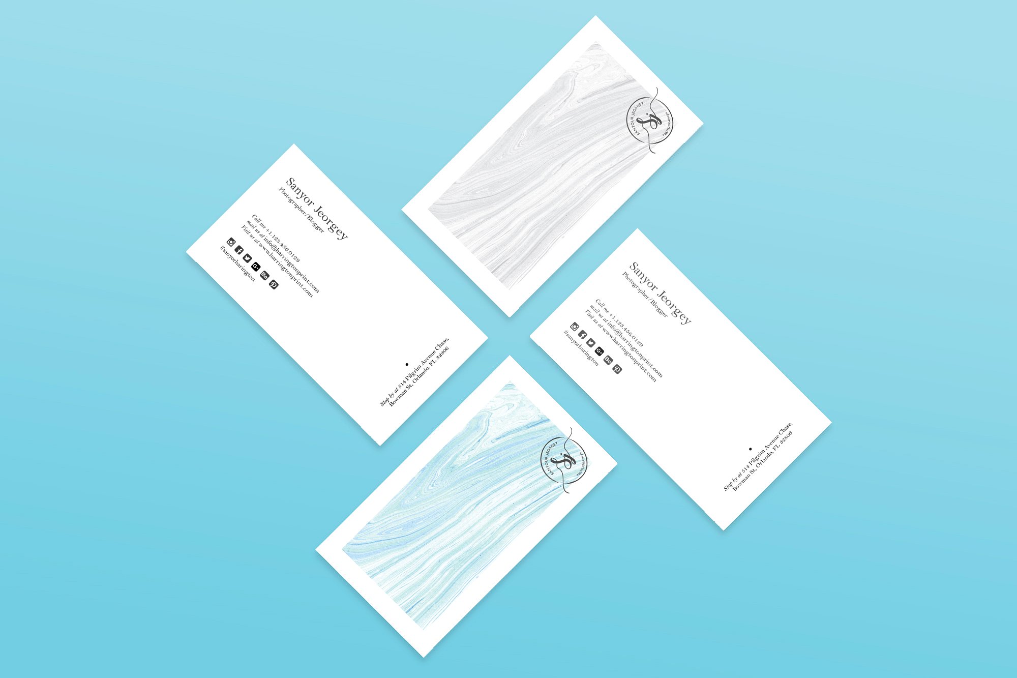 20个不同风格的适合高端摄影师的名片设计卡片邀请函设计模板插图(9)