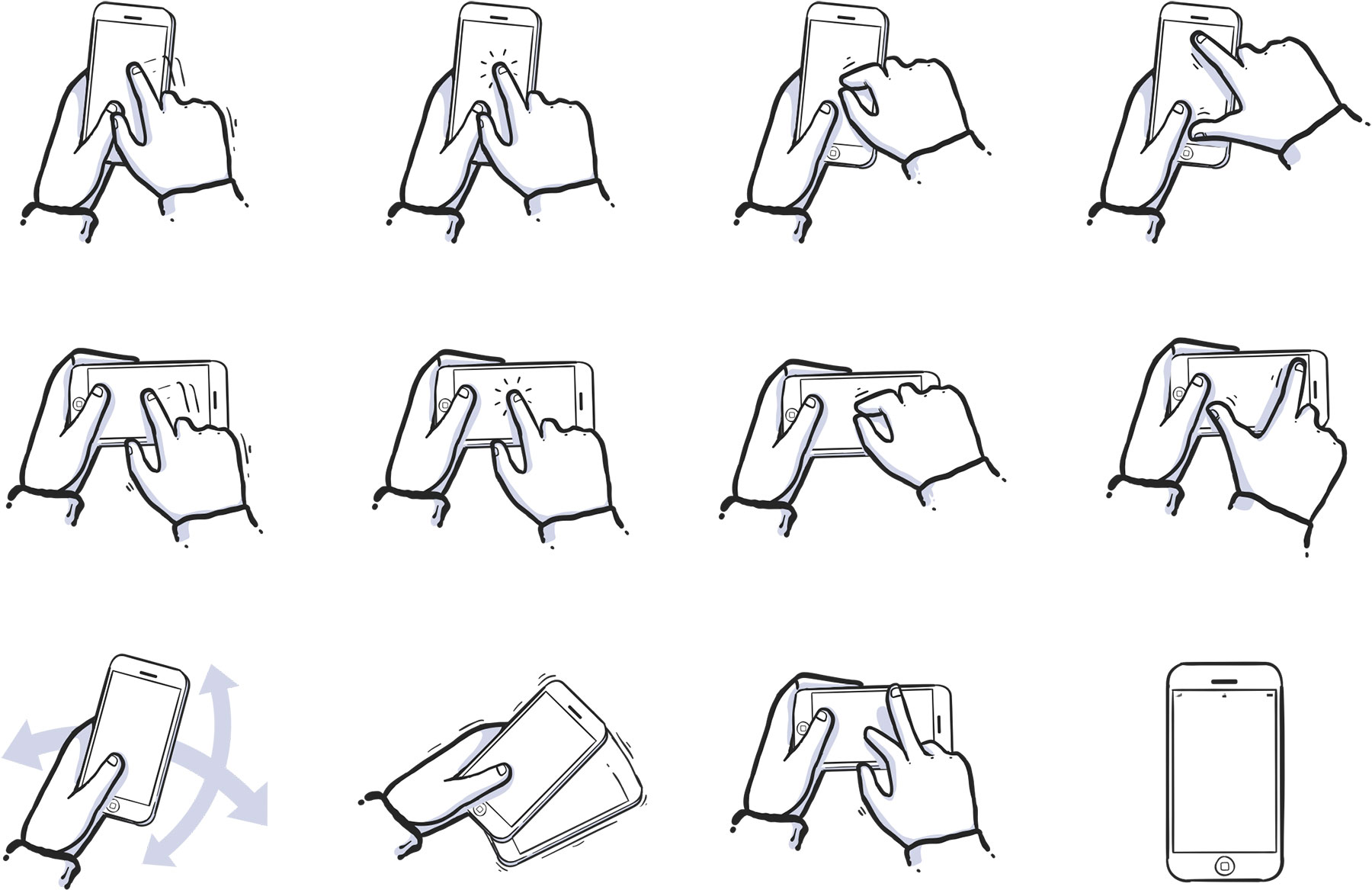 iPhone Gestures Symbols