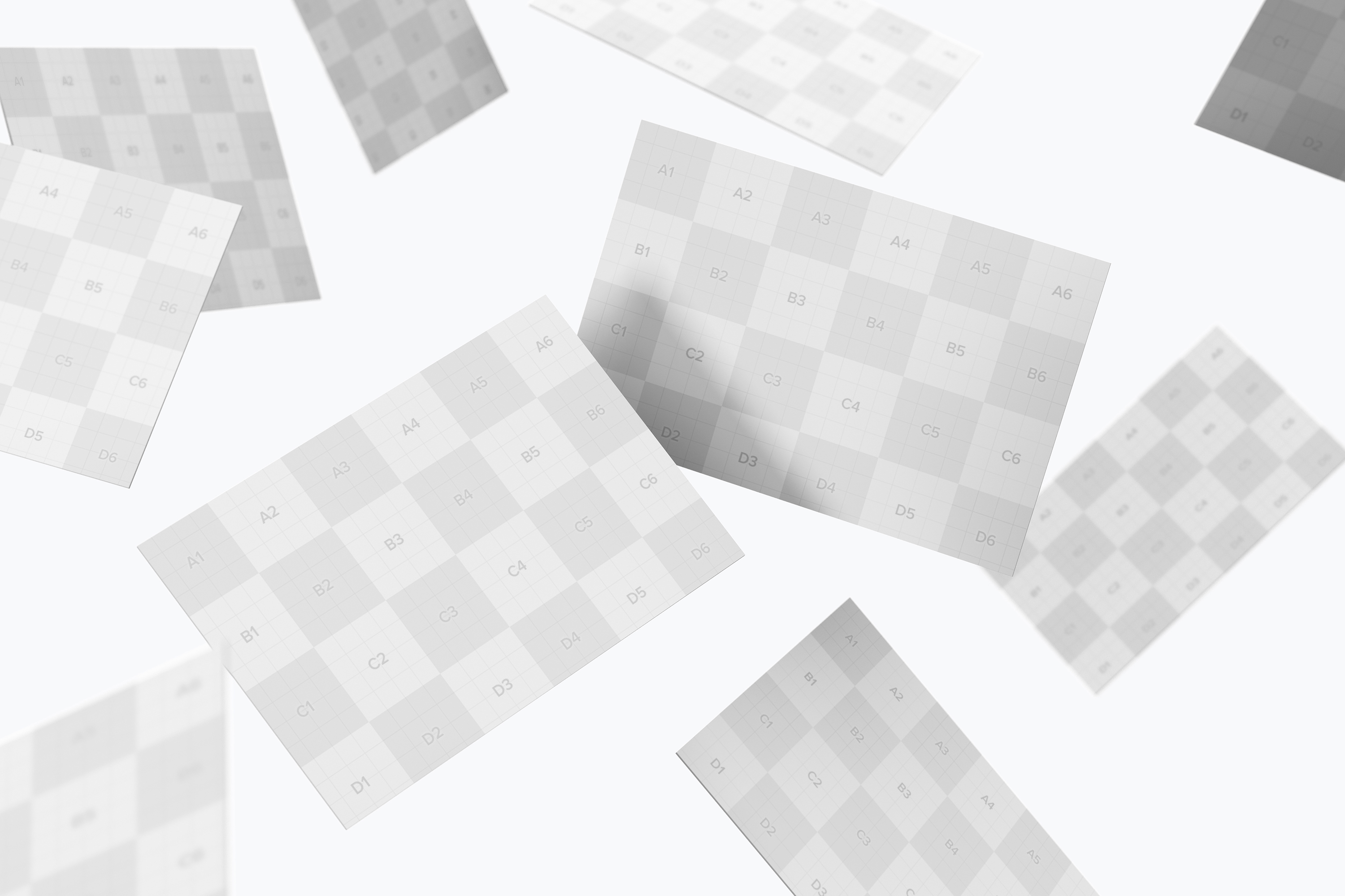 英国尺寸规格企业名片设计预览样机10 UK Business Cards Mockup 10插图(3)