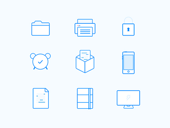 商务线性图标素材之家精选sketch素材