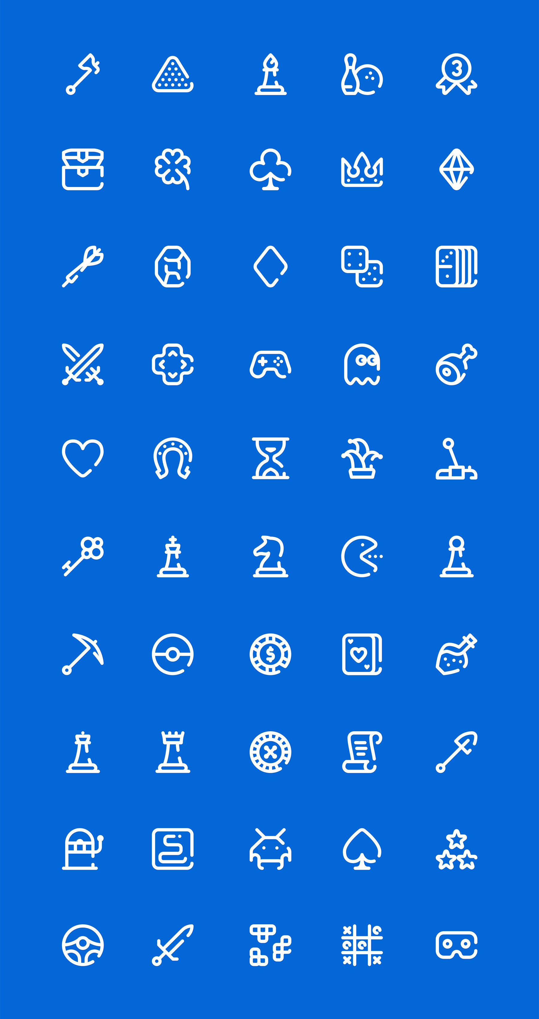 50 枚线性游戏元素图标