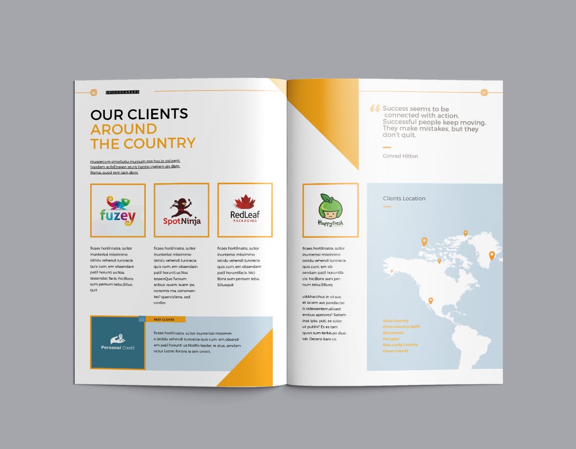 高逼格即拿即用企业介绍/宣传画册设计模板 Company Profile Template插图(8)