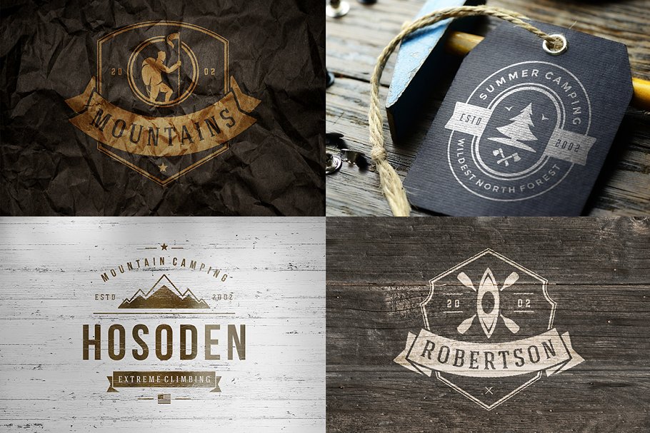 280个户外品牌Logo标志和徽章模板 280 Outdoor logos and badges插图(16)