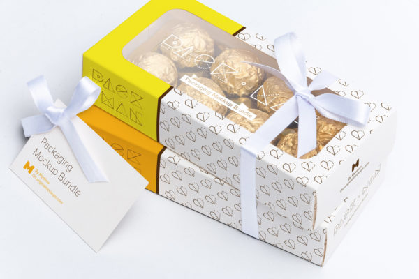 甜品包装盒外观设计样机08 Sweet Box Mockup 08