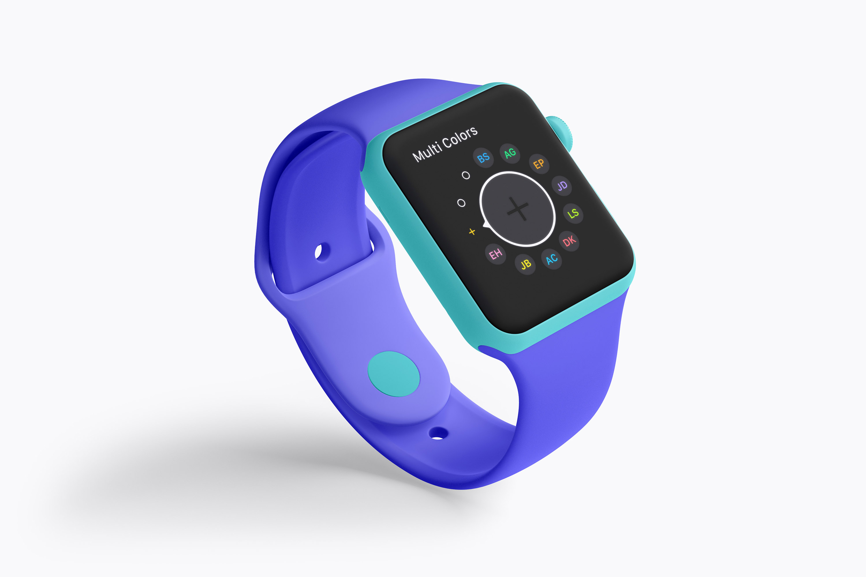 Apple Watch智能手表屏幕预览图样机01 Clay Apple Watch Mockup 01插图(3)