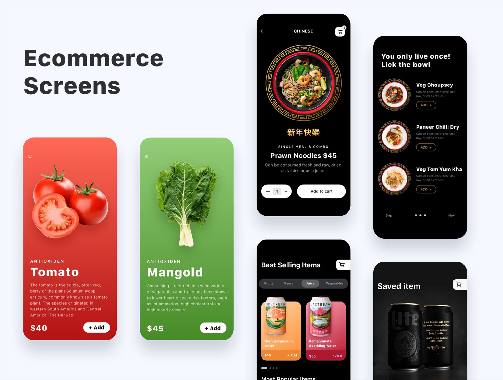 素材库下午茶：新鲜食品订购应用程序APP UI设计SKETCH模板插图(11)