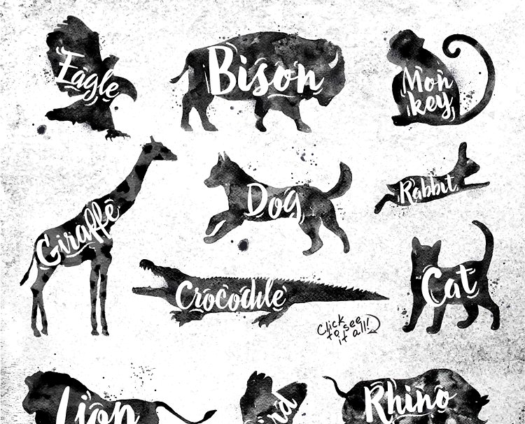 水彩动物图形素材合集 Watercolor Animals插图(2)