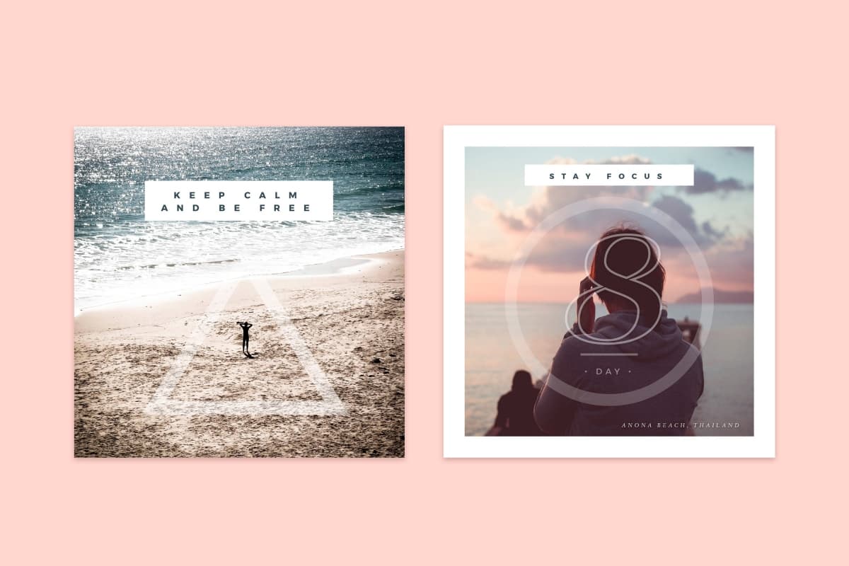 “生活就是旅行” Instagram 主页模板 Life’s a journey, Free Template for Instagram插图(4)