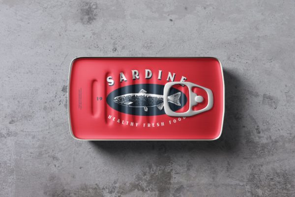 方形食品罐头包装外观设计素材库精选 Food Tin Can Mockups