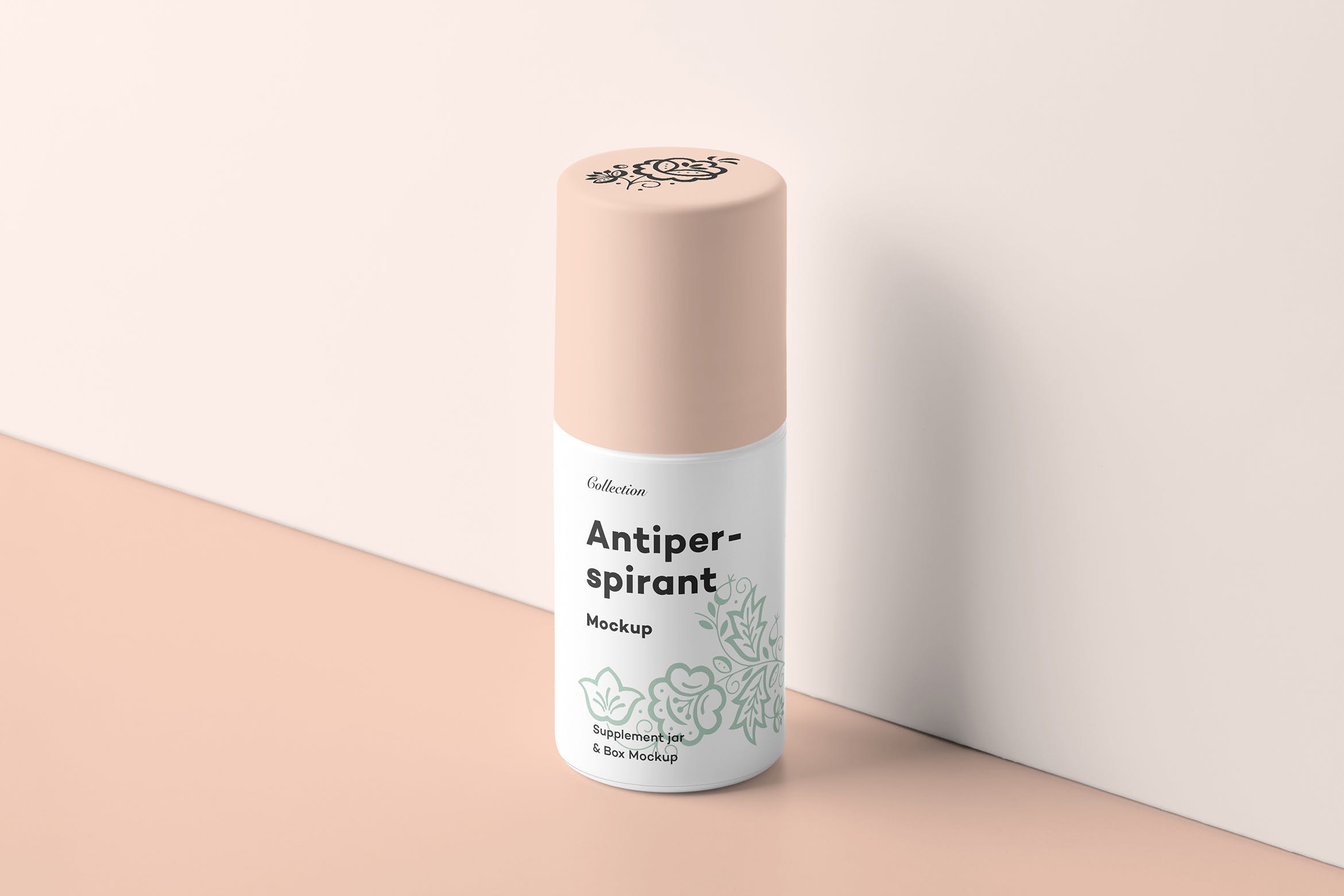 止汗滚珠外包装设计展示图样机v2 Antiperspirant Mockup 2插图