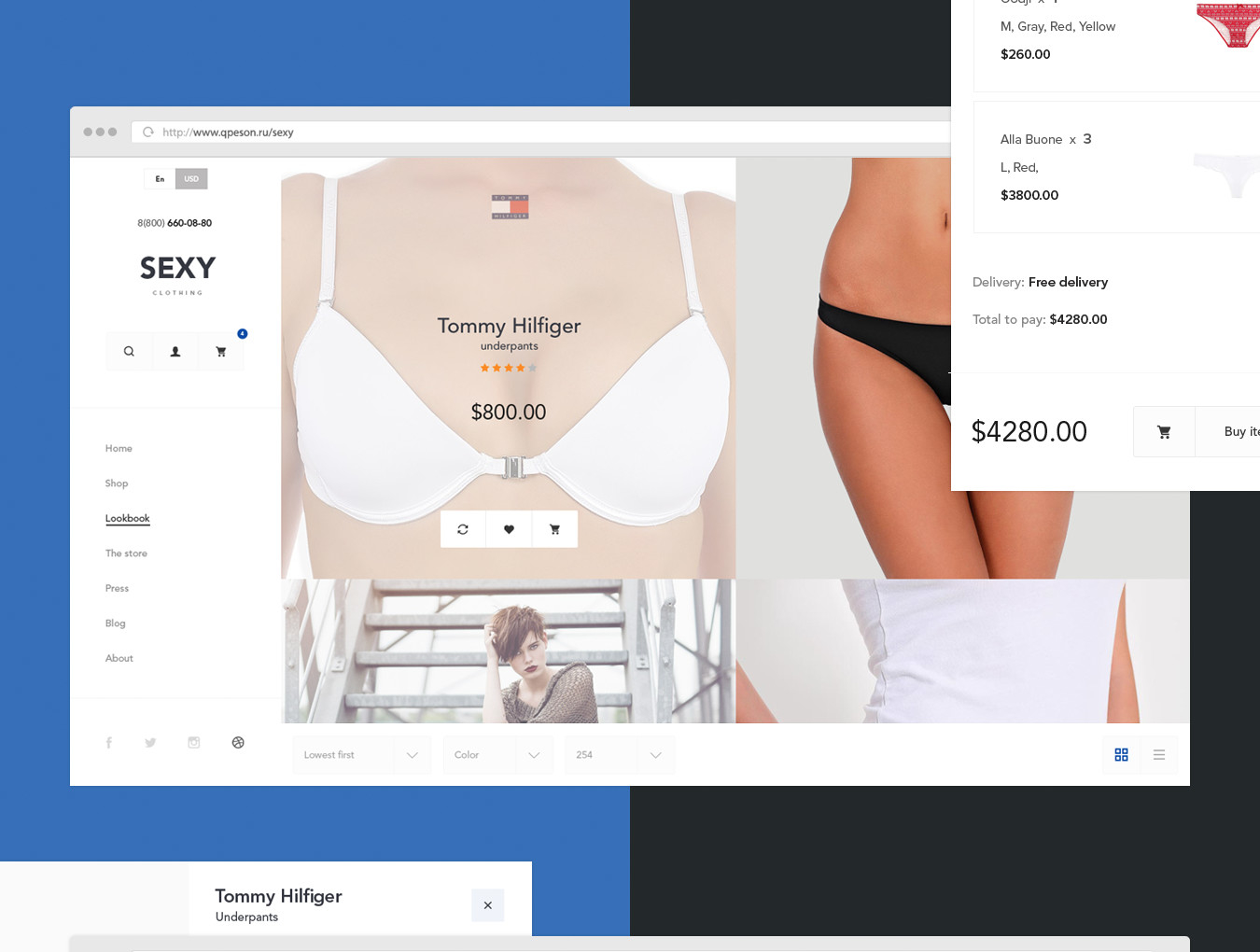 “性感的”内衣品牌电商网站UI KITS下载插图(6)