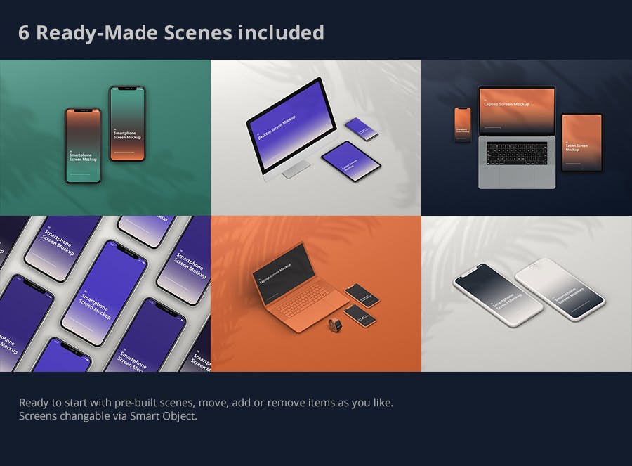 响应式设计作品效果预览智能设备素材库精选样机合集 Multi Device Screen Mockup Creator插图(13)