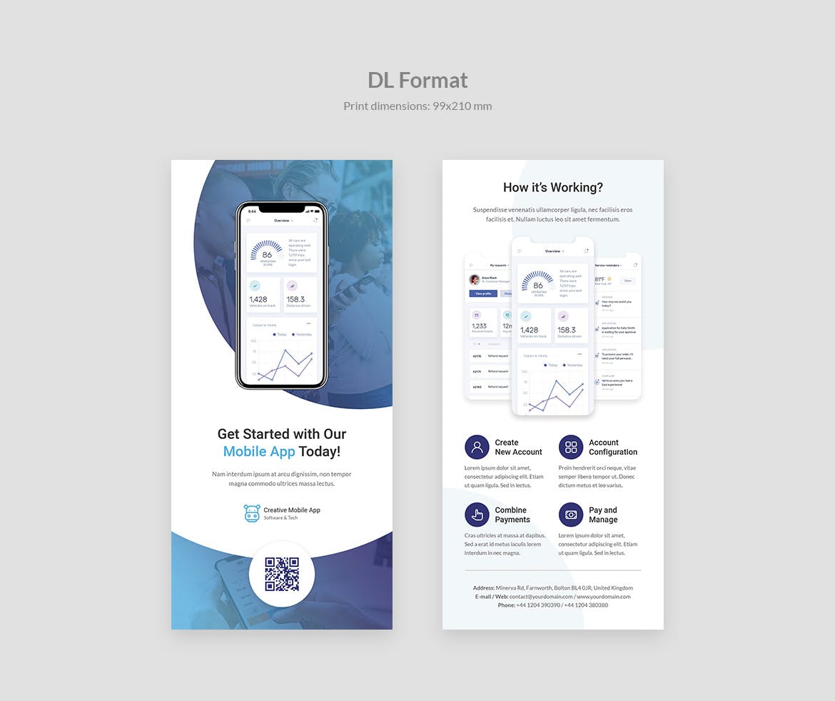 创意APP应用DL传单设计模板 Flyer DL – Creative App插图(6)