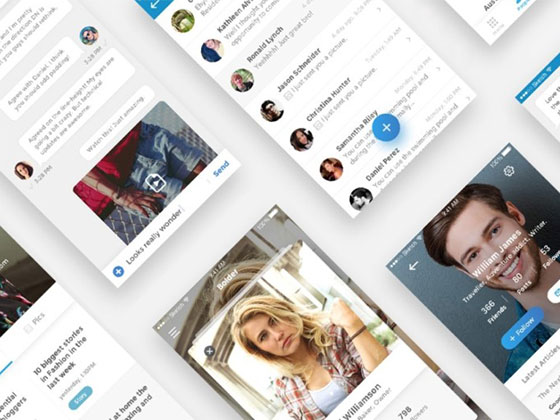 Bolder 社交应用界面素材之家精选sketch素材