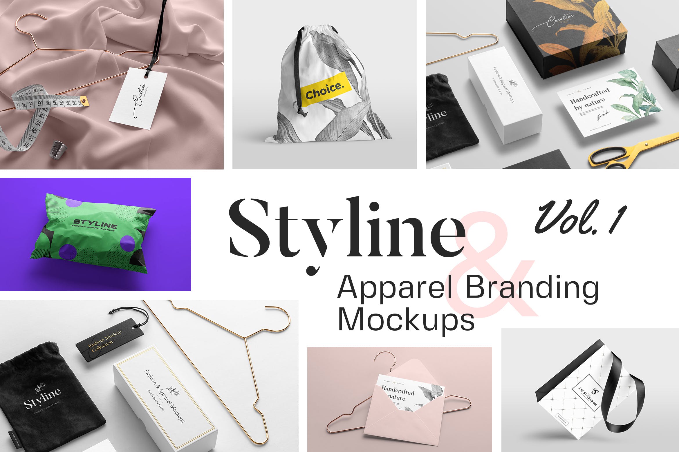 Styline系列时尚服饰品牌VI设计素材库精选套装v1 Styline – Fashion and Apparel Mockups vol 1插图