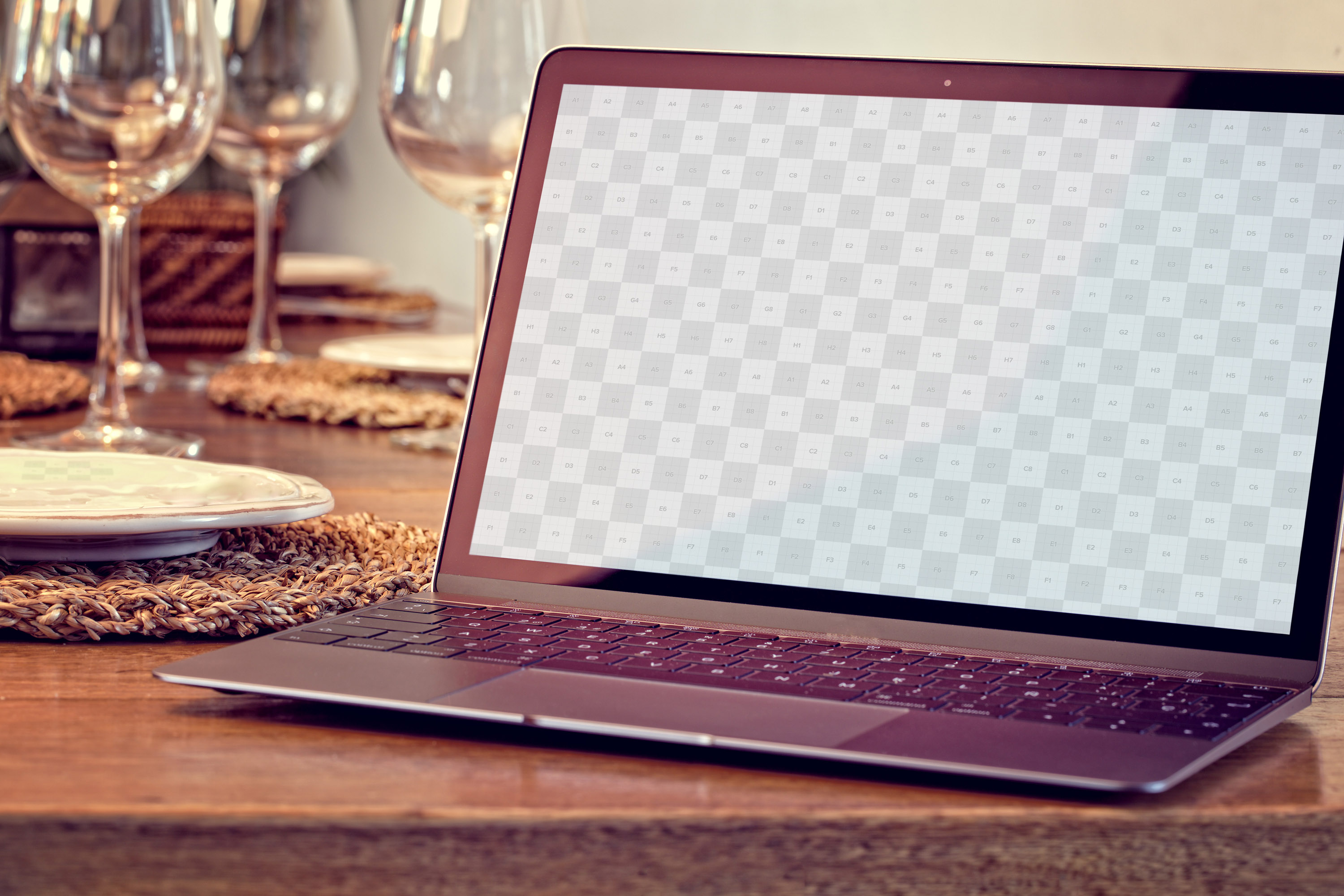 实景MacBook笔记本屏幕演示效果样机01 Macbook Mockup 01插图(1)