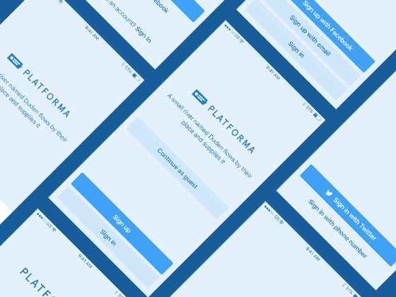 Platforma 引导页线框素材之家精选sketch素材