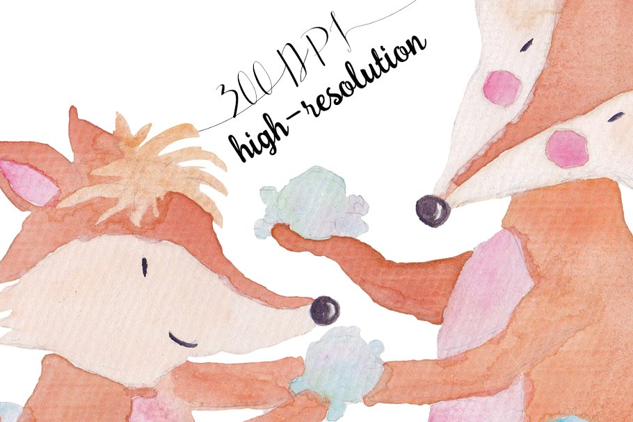 可爱林地动物手绘插画素材v3 Woodland Cute Animals Vol.3插图(2)