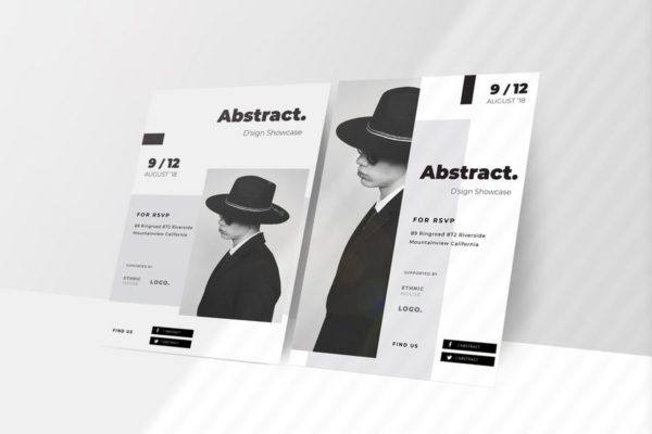 时尚潮牌服饰/美容美发行业宣传传单海报设计模板 Fashion Flyer