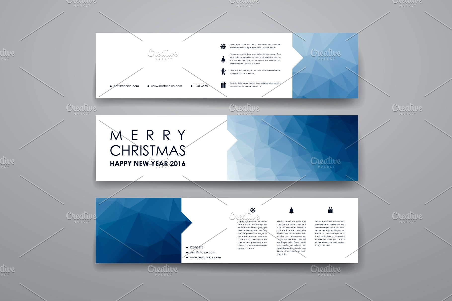 圣诞节主题小册子模板 Merry Christmas Brochures插图(37)