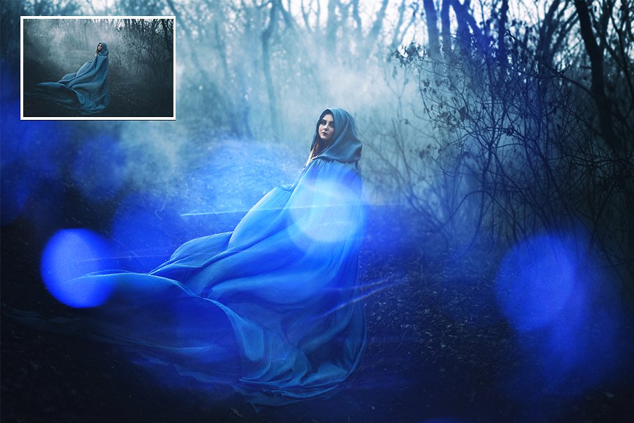 5K冰雪散景叠层背景 5K Ice Bokeh Overlays插图(1)