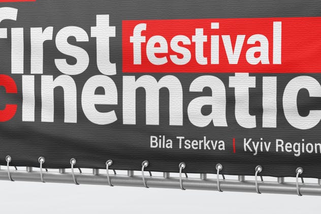 3D护栏Banner广告海报样机 Barrier Banner Mockup插图(7)