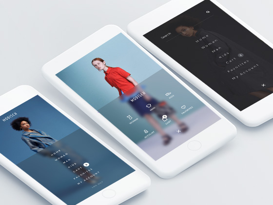 Modisch 菜单界面素材之家精选sketch素材