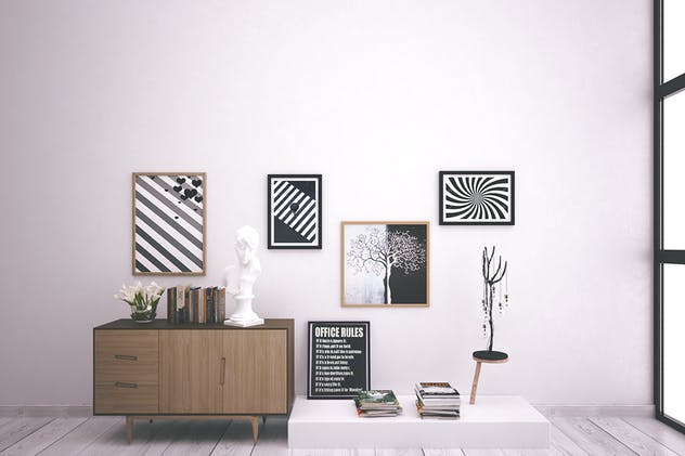 摄影艺术作品墙样机Vol.2 Picture Art Mockup [Vol 2]插图(4)