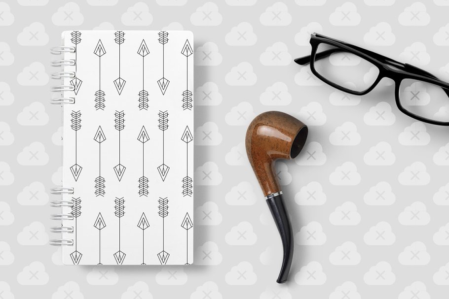 10款时髦几何图案设计纹理 Hipster Vector Patterns插图(2)