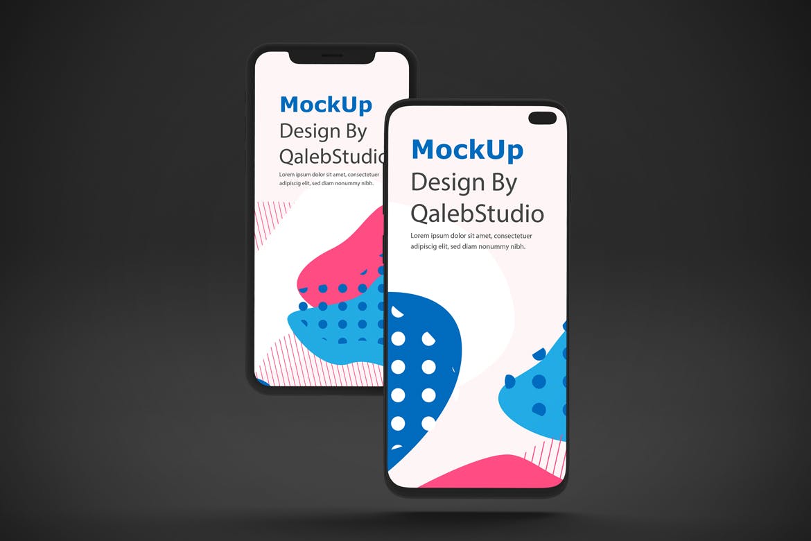 iOS&Android手机应用黑暗模式UI界面设计效果样机 Dark IOS & Android MockUp插图(3)