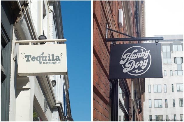 店铺店招广告牌店招样机 Shop sign mockups 1插图(6)