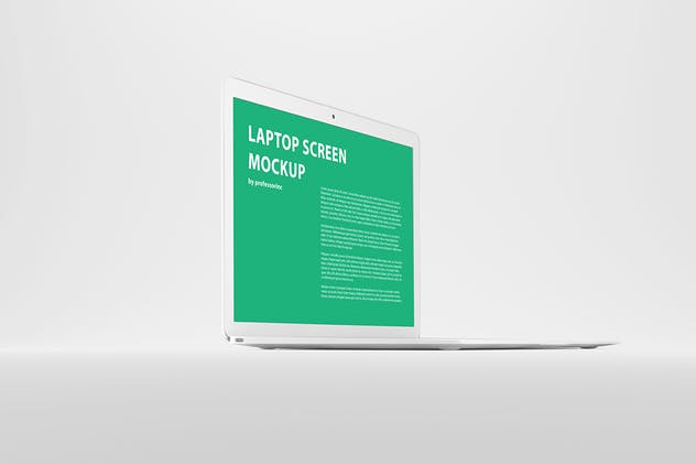 白色背景MacBook笔记本电脑演示样机 White MacBook Mockup插图(3)