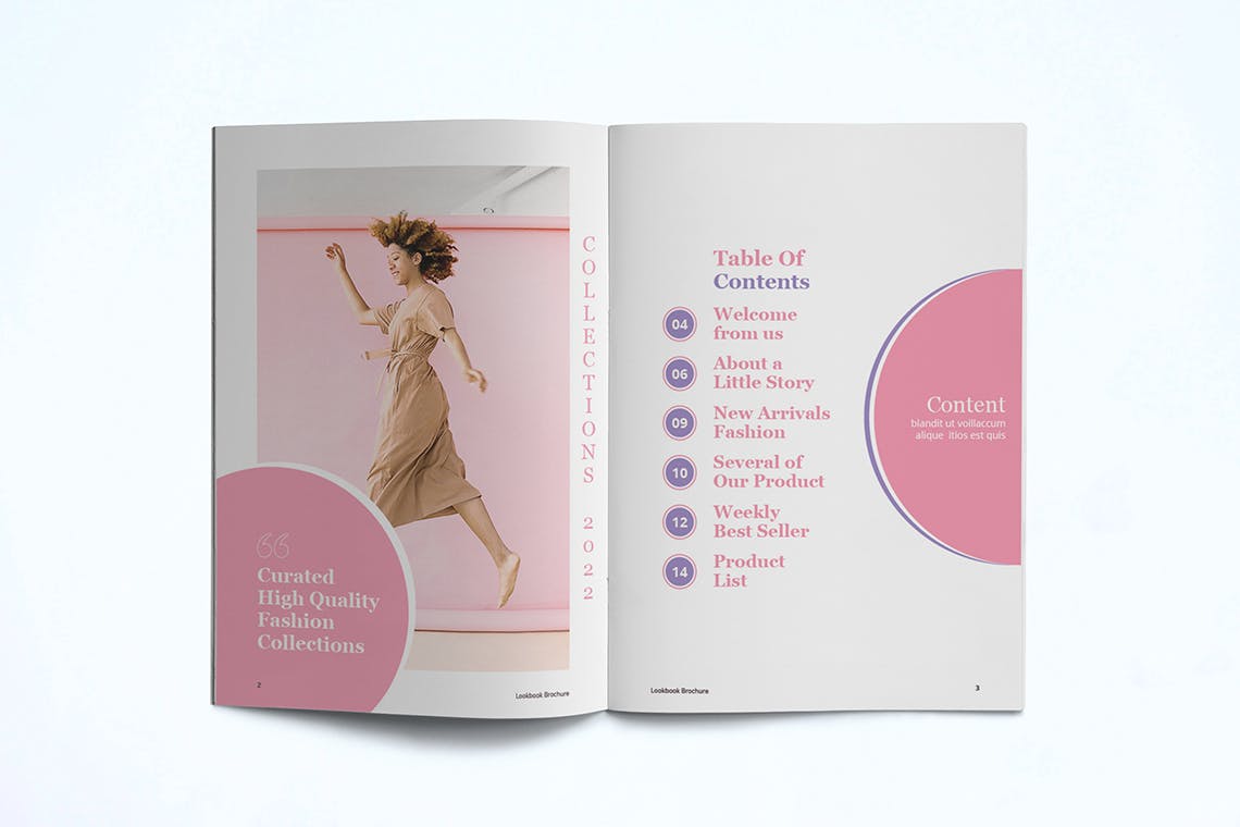 时装订货画册/新品上市产品素材库精选目录设计模板v3 Fashion Lookbook Template插图(3)
