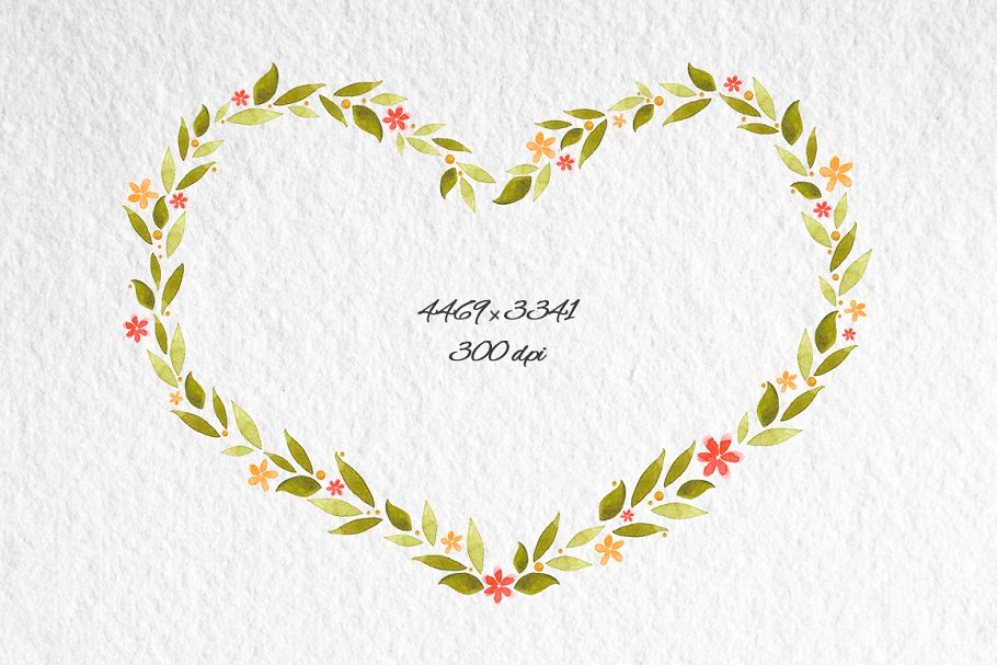 20款手绘水彩花卉丝带剪贴画 20 watercolor ribbons插图(3)