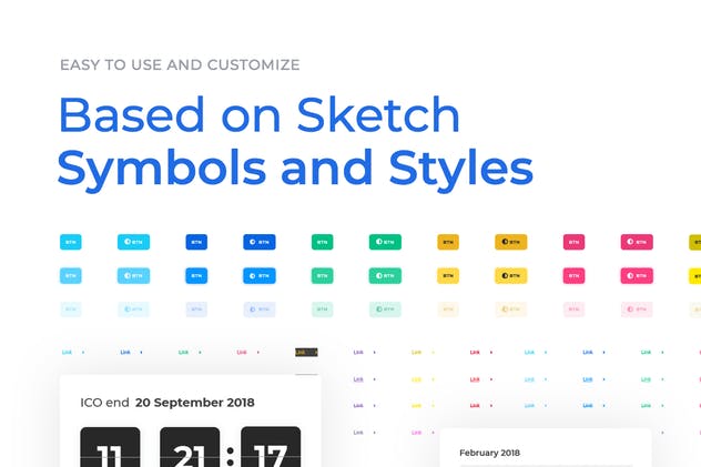 加密货币金融网站设计Sketch模板 Cryptonit – Finance Sketch Template插图(3)