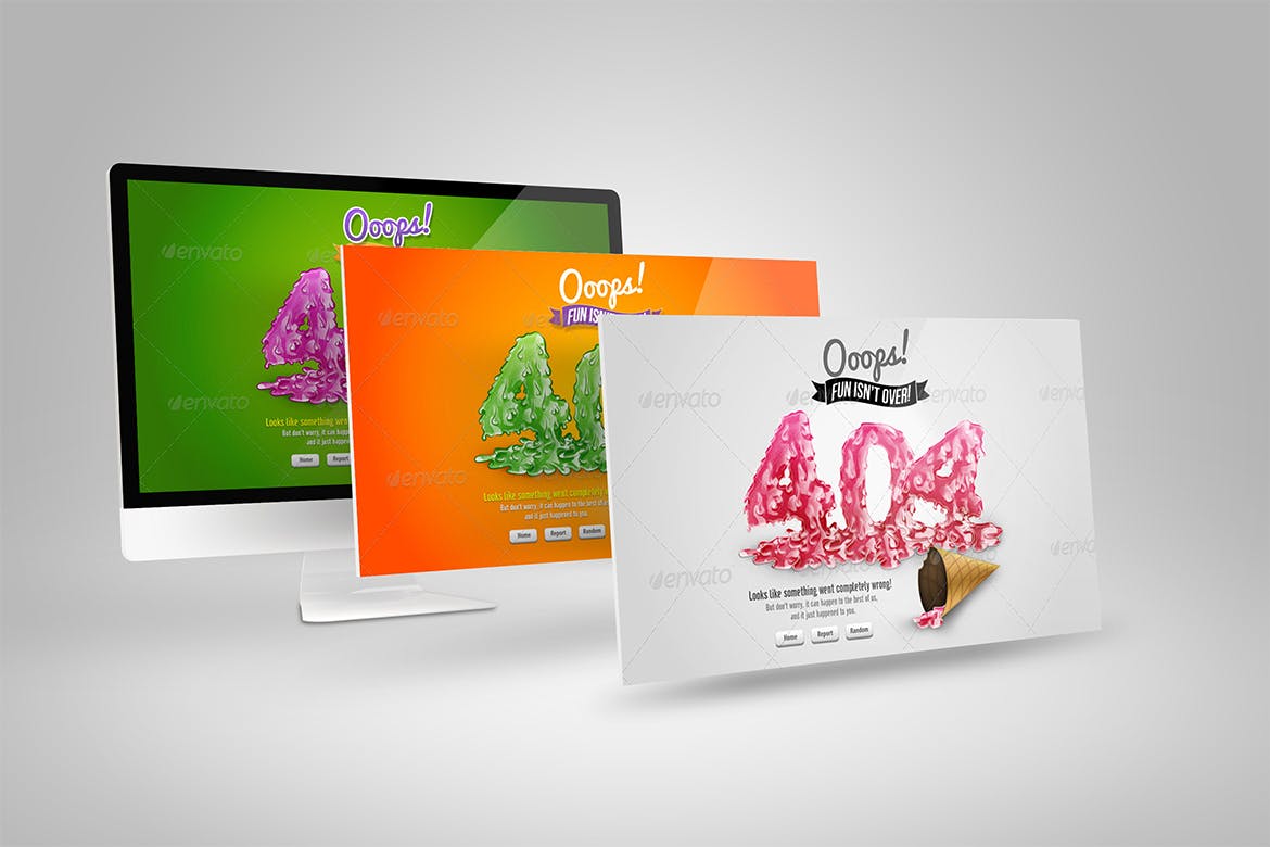 Web设计桌面电脑屏幕演示样机模板 Desktop Mock-Up插图(2)