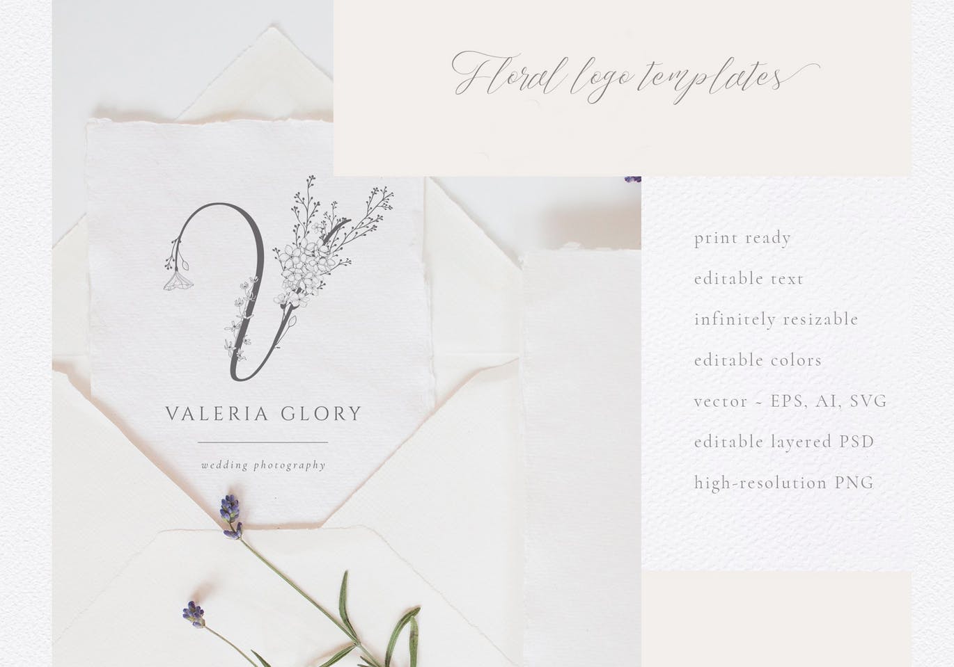 高端女性饰品品牌设计素材套装 Pre-made Logo ~ Branding Kit插图(3)