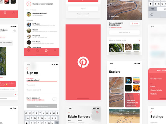 Pinterest iPhone X 概念设计素材之家精选sketch素材