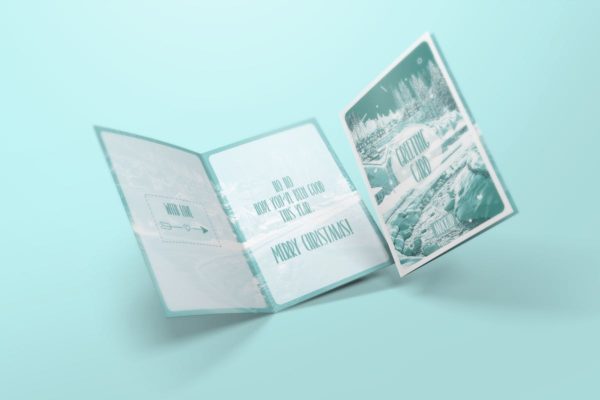 庆典节日贺卡/邀请函/明信片样机模板 Greeting Card / Invitation Mockups