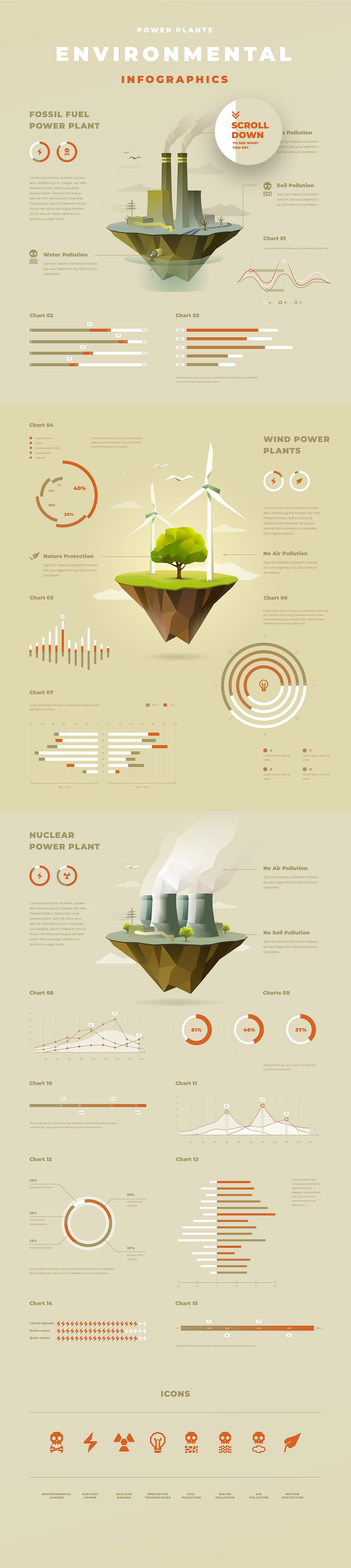 一组专业的环境信息图表插画矢量素材下载[ai,eps,png,jpg]插图(8)