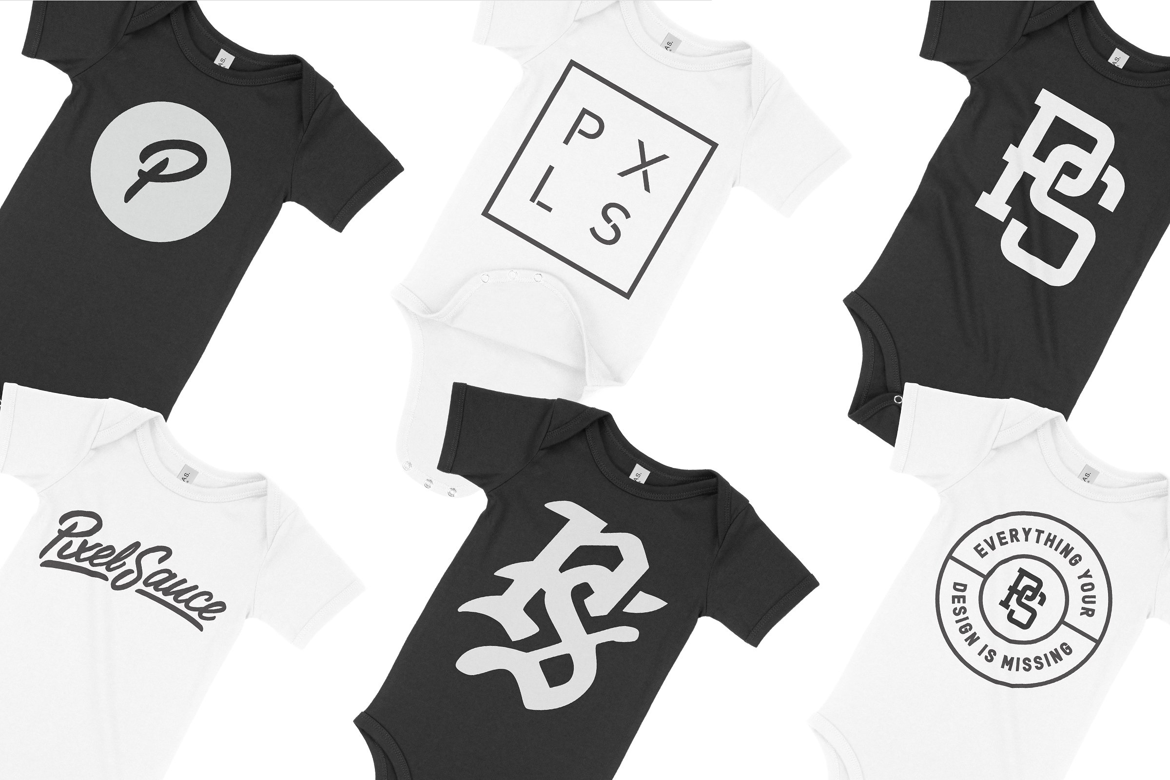 婴儿连体衣样机模板 Bella Canvas 100B Baby One Piece插图(1)