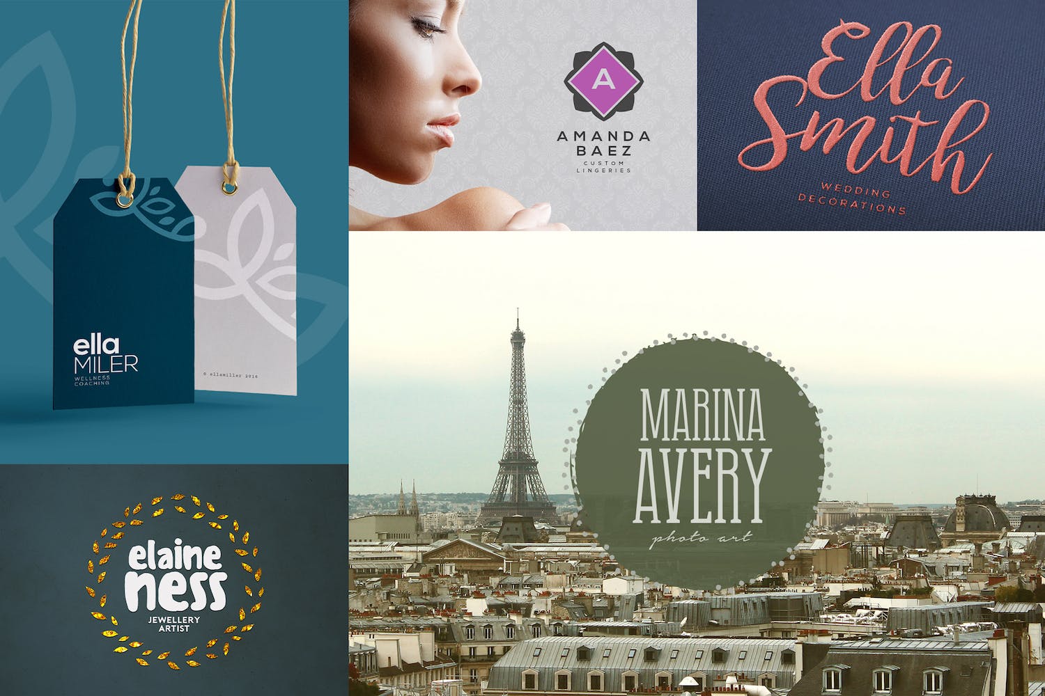 女性时尚主题创意Logo设计模板 Mrs.Boss Logo Templates插图(4)