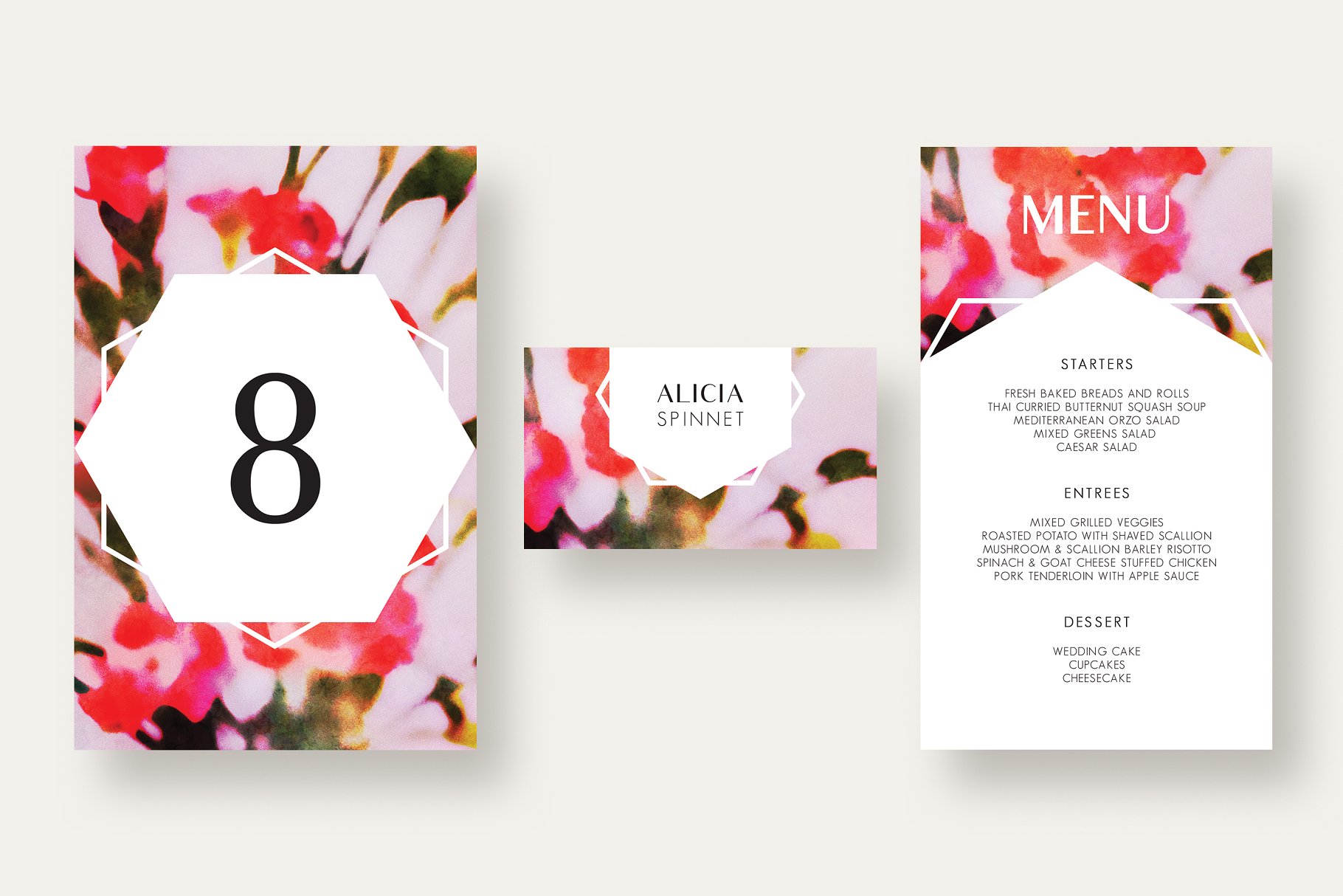 康乃馨婚礼邀请函设计套装 Carnation Flower Wedding Suite插图(4)