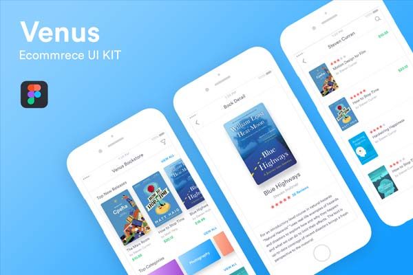 素材库下午茶：电子图书销售电商 APP UI KIT 模板套装下载 [fig]