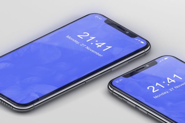 逼真材质iPhone X高端手机屏幕预览素材库精选样机PSD模板 iPhone X Mockup
